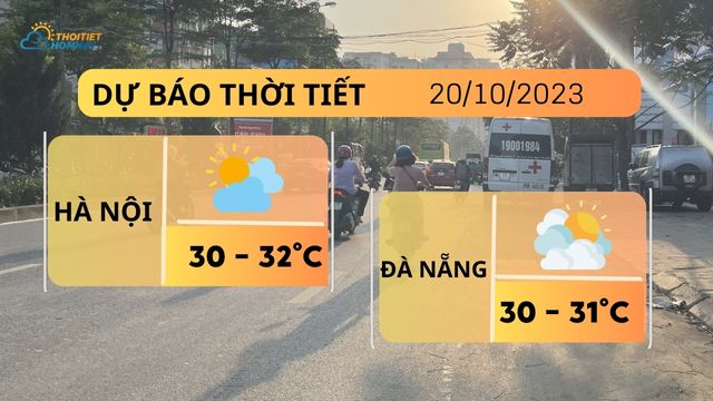 Dự báo thời tiết hôm nay 20/10: Hà Nội ngày nắng, chiều và tối mưa rải rác