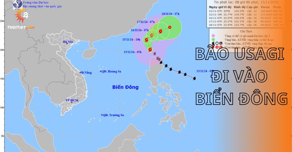 Cơn bão mới USAGI sẽ đổ bộ vào đâu? Chính thức trở thành bão số 9