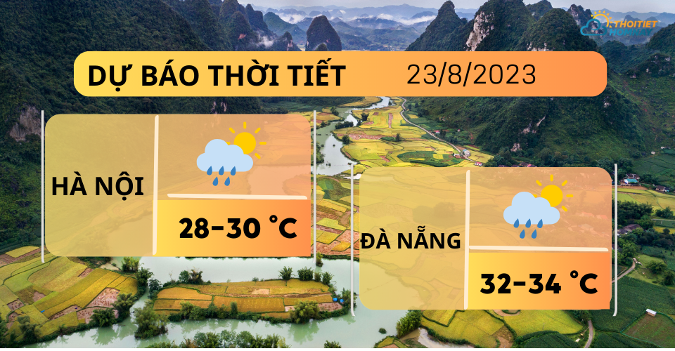 Dự báo thời tiết hôm nay 23/8 Hà Nội, TP. HCM đón mưa rào và dông vào chiều tối